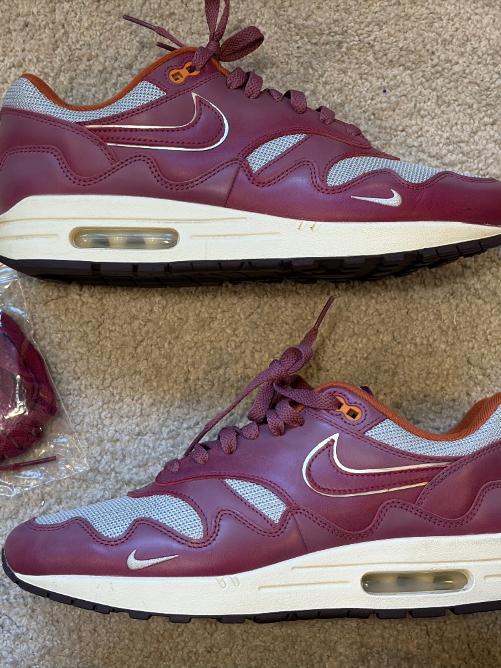 Nike air max 1 patta maroon excellent 10.5